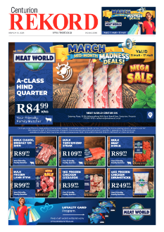 Rekord Centurion 13 March 2026