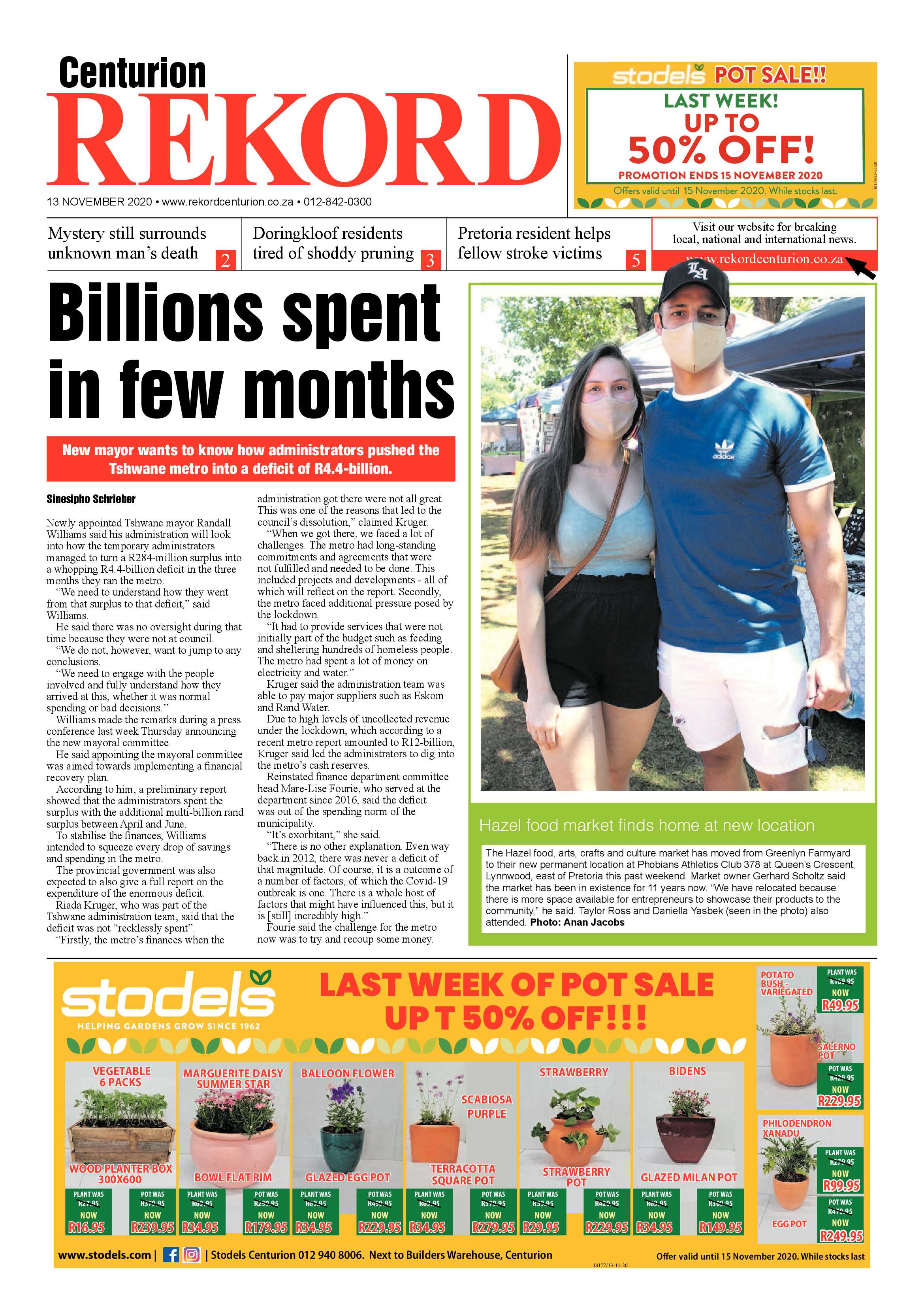 Rekord Centurion 13 November 2020 page 1