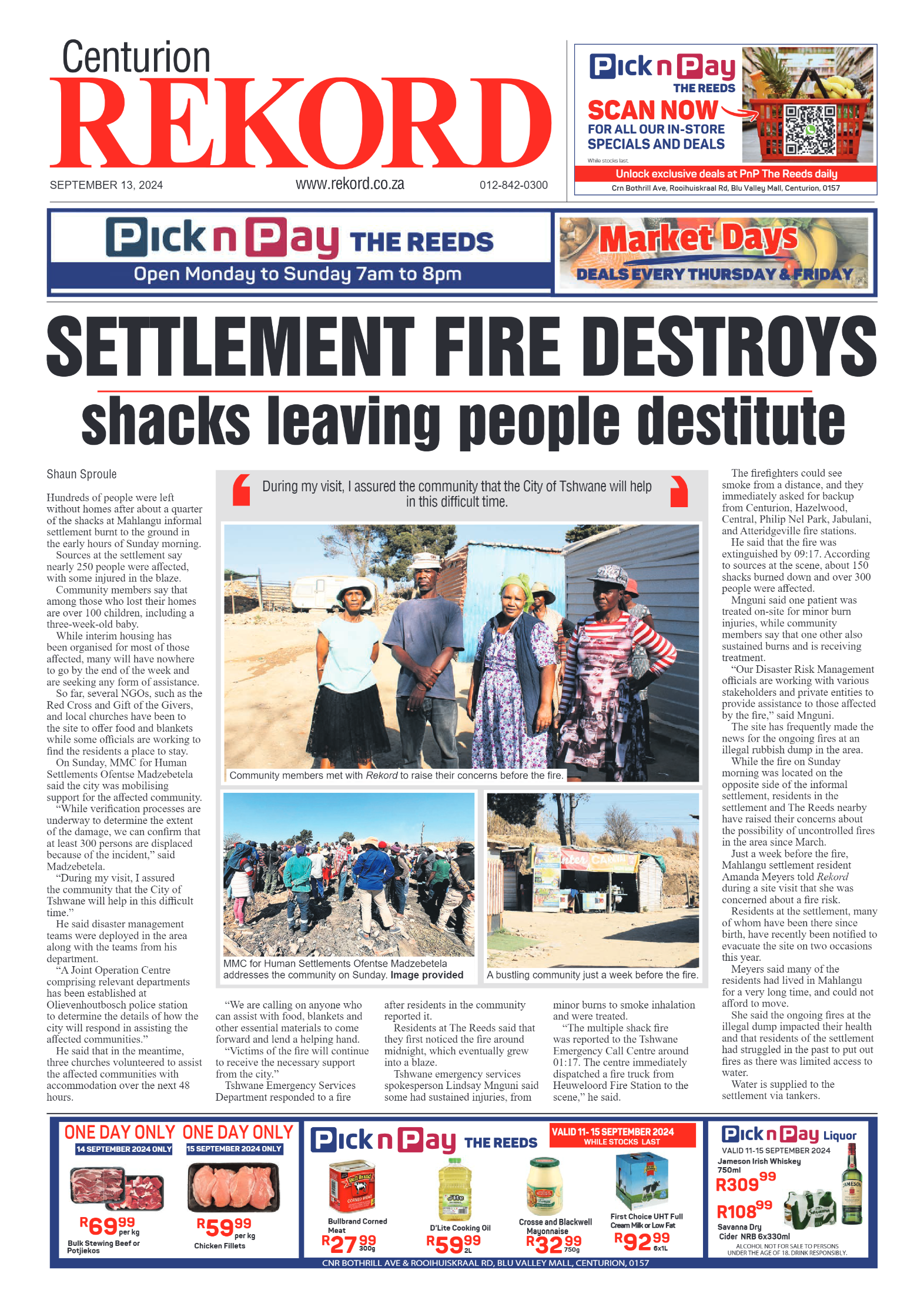 Rekord Centurion 13 September 2024 page 1