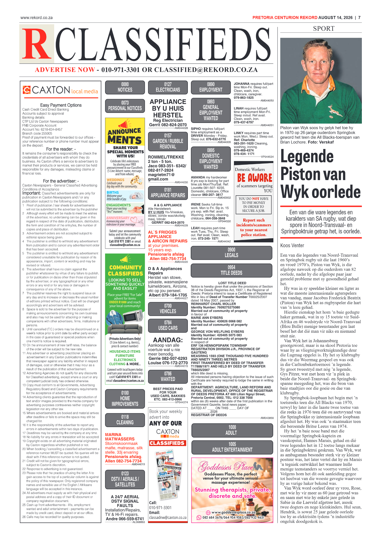 Rekord Centurion 14 August 2026 page 7