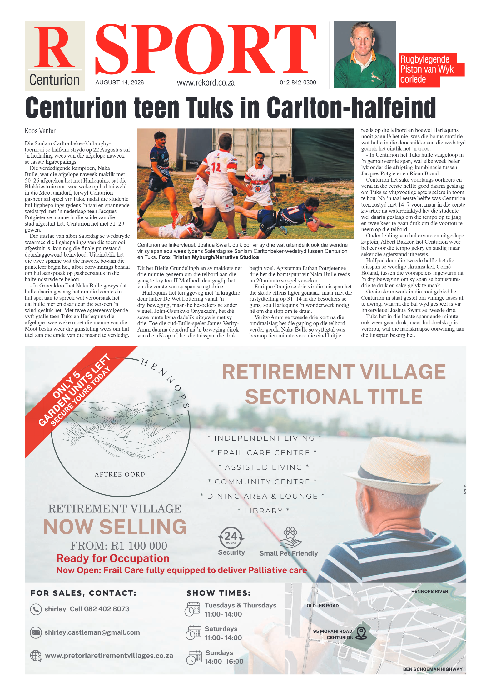 Rekord Centurion 14 August 2026 page 8