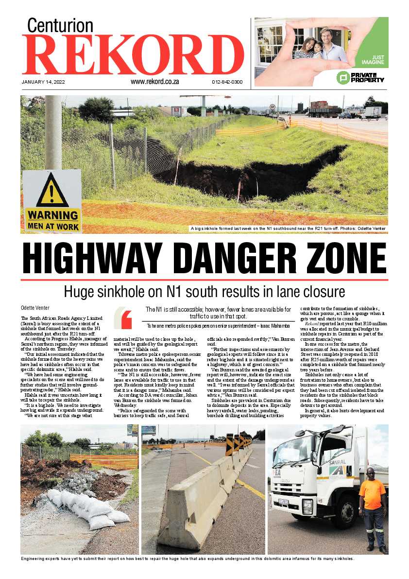Rekord Centurion 14 January 2022 page 1