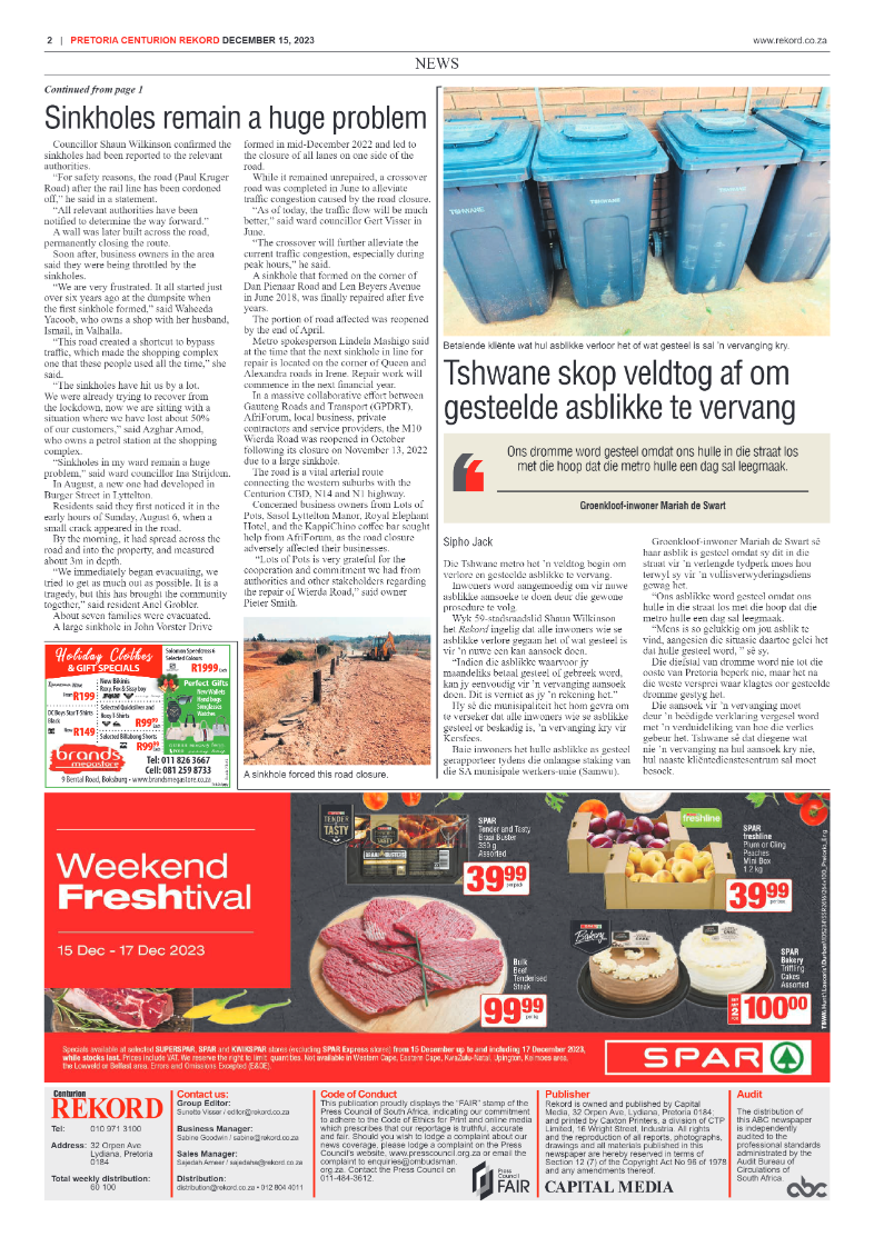 Rekord Centurion 15 December 2023 page 2