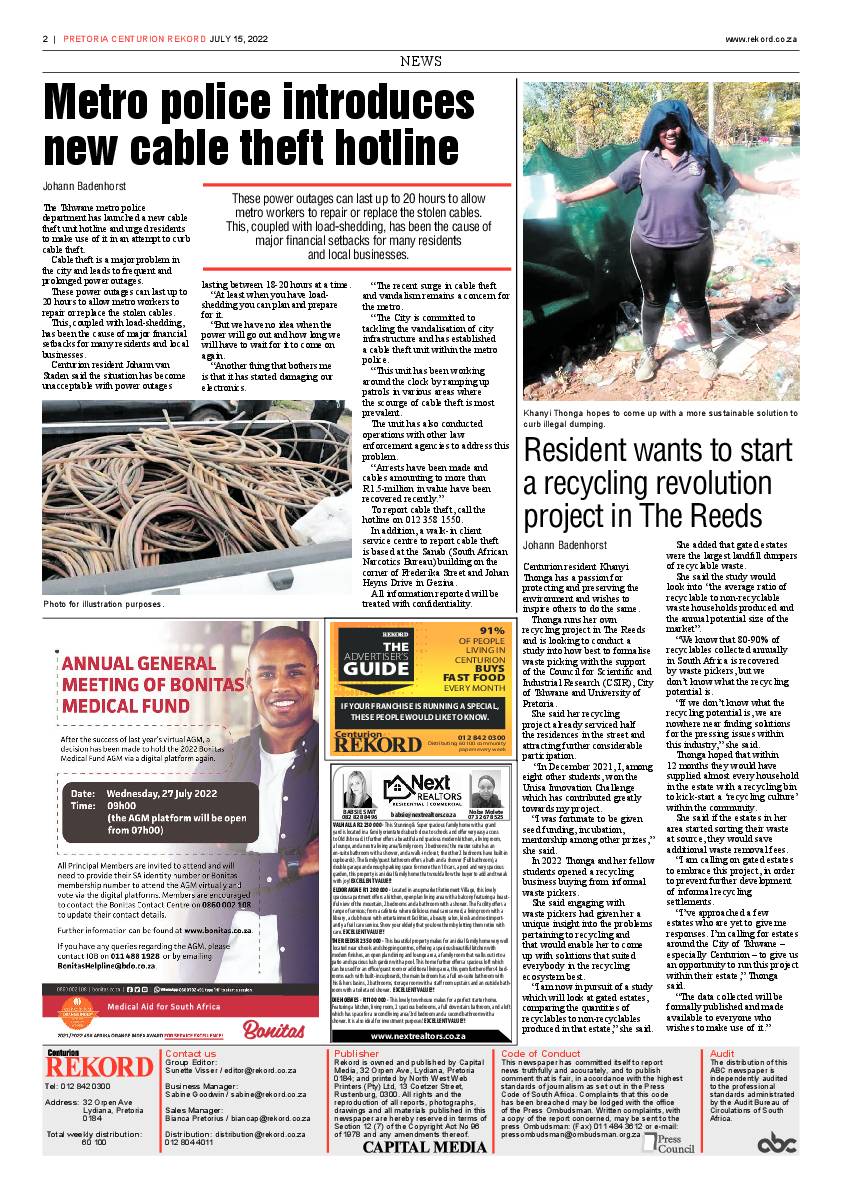 Rekord Centurion 15 July 2022 page 2