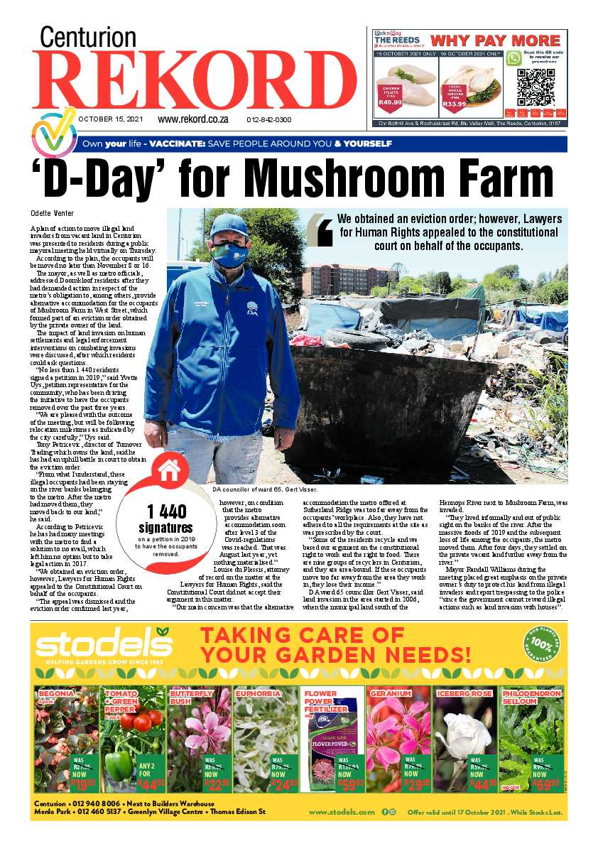 Rekord Centurion 15 October 2021 page 1