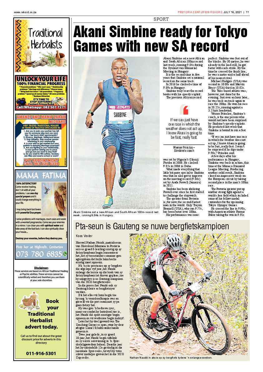 Rekord Centurion 16 July 2021 page 11