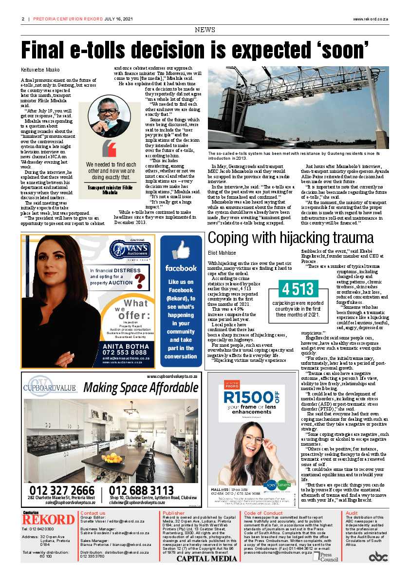 Rekord Centurion 16 July 2021 page 2