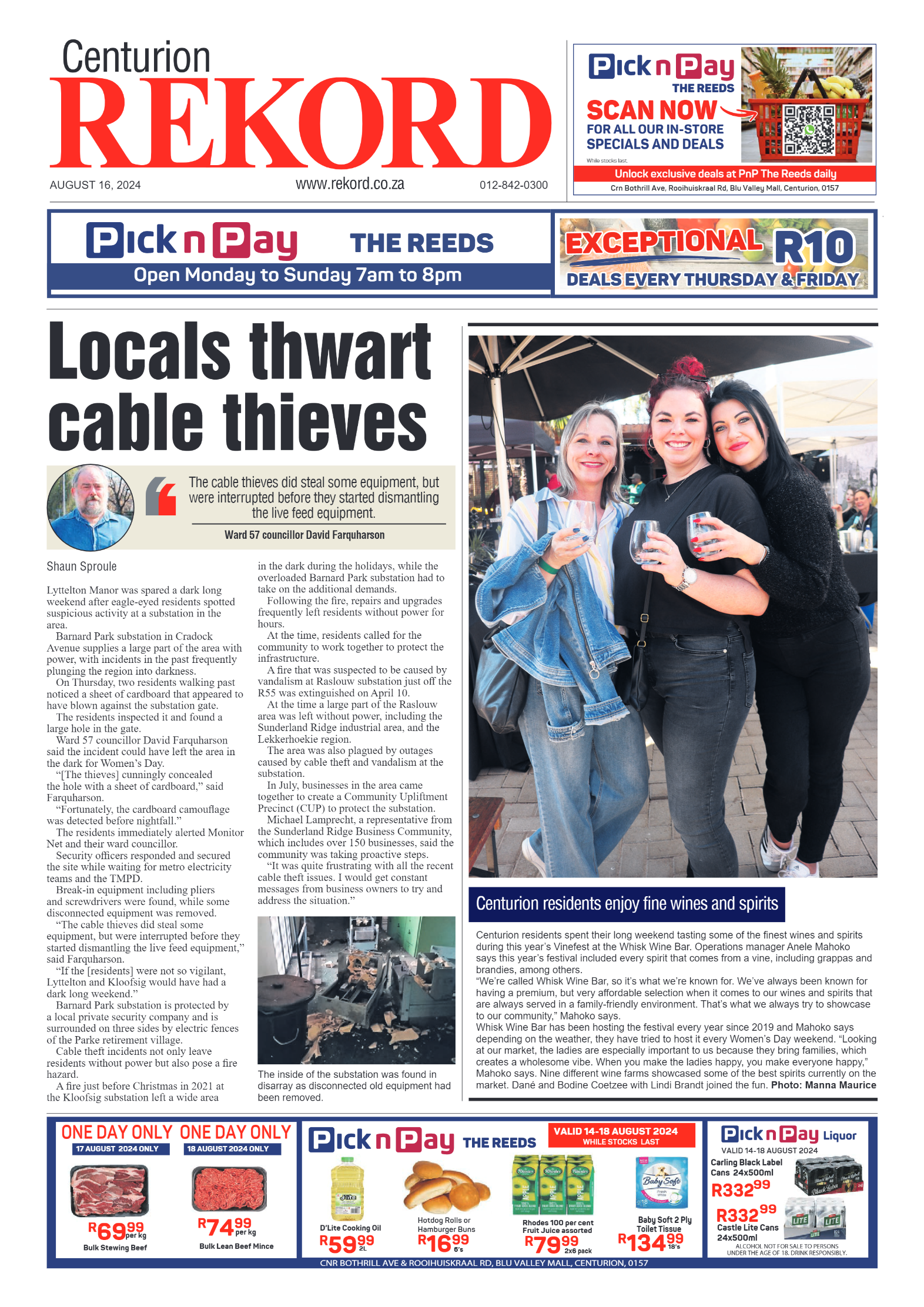 Rekord Centurion 16 August 2024 page 1
