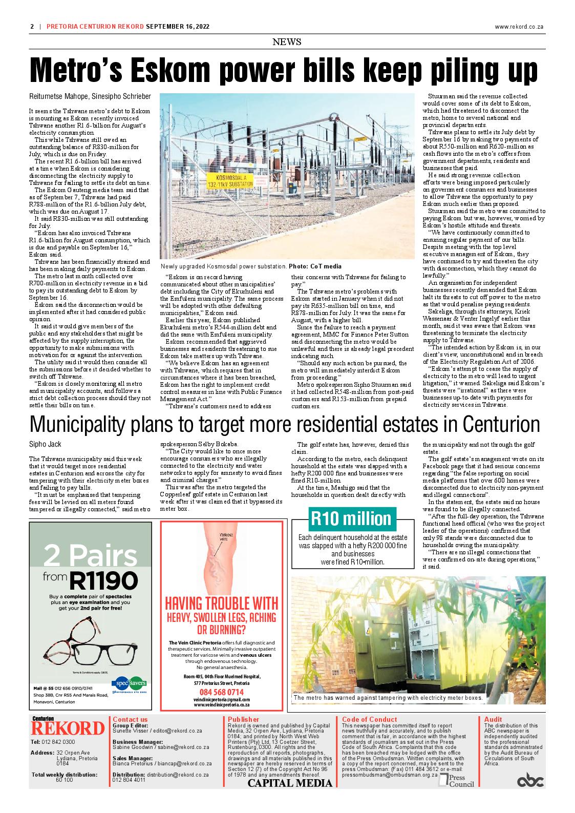 Rekord Centurion 16 September 2022 page 2