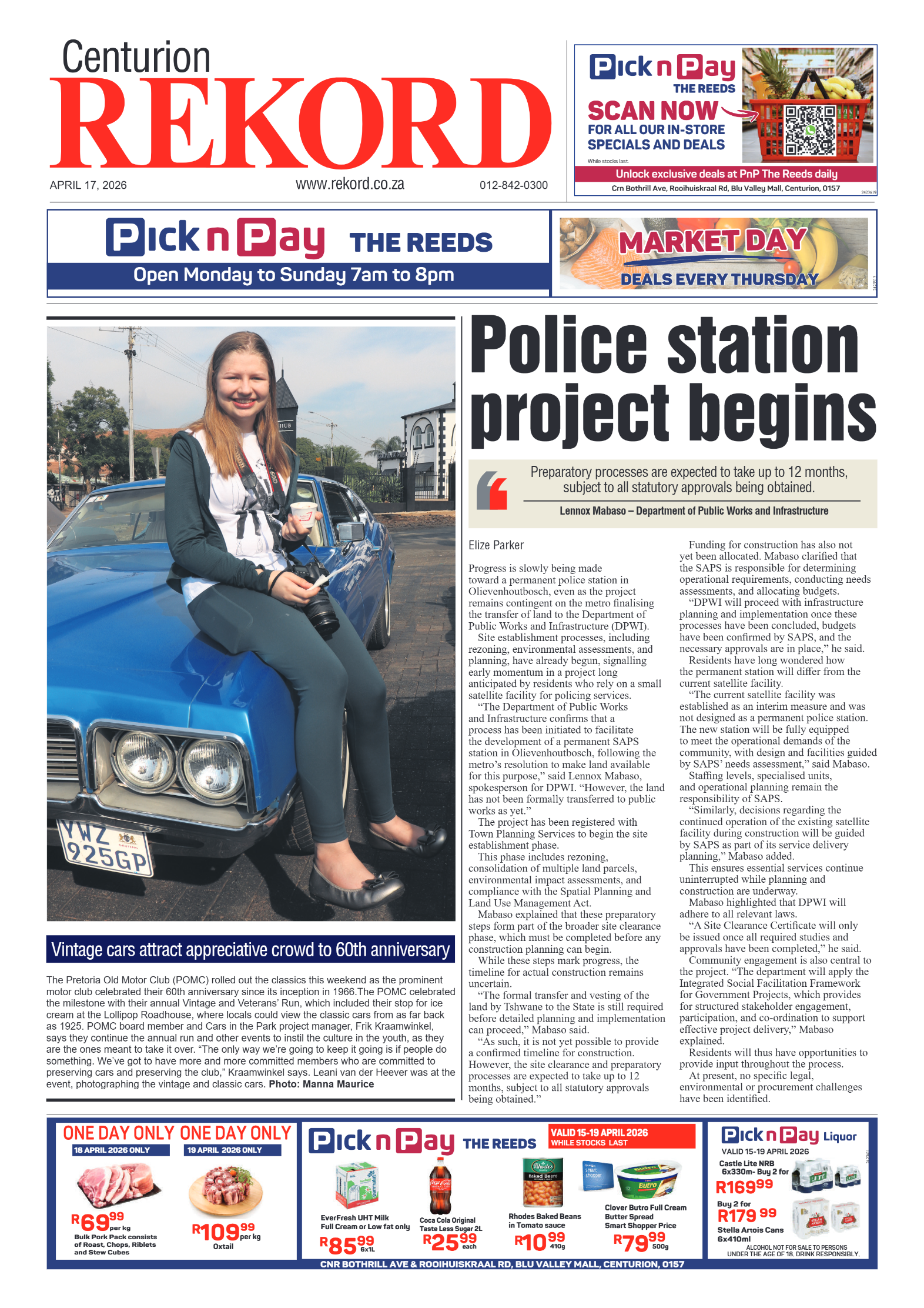 Rekord Centurion 17 April 2026 page 1