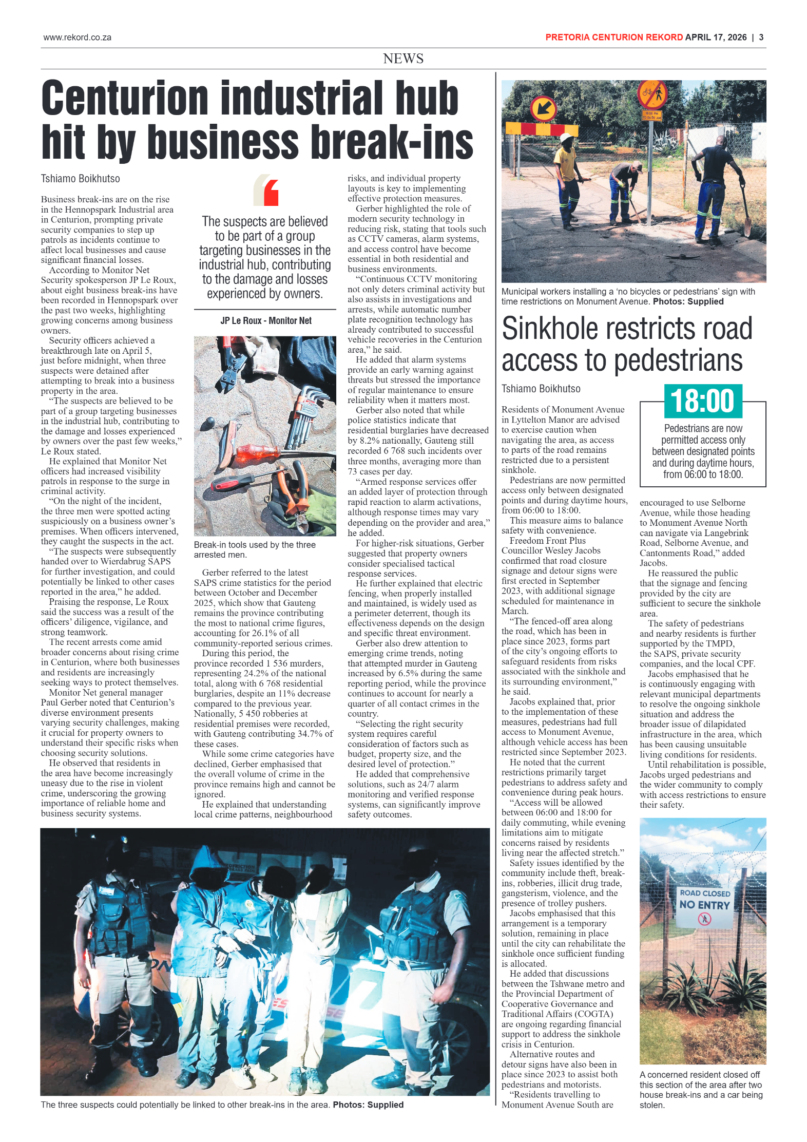 Rekord Centurion 17 April 2026 page 3