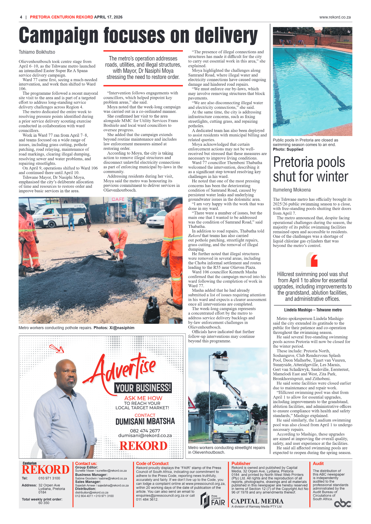 Rekord Centurion 17 April 2026 page 4