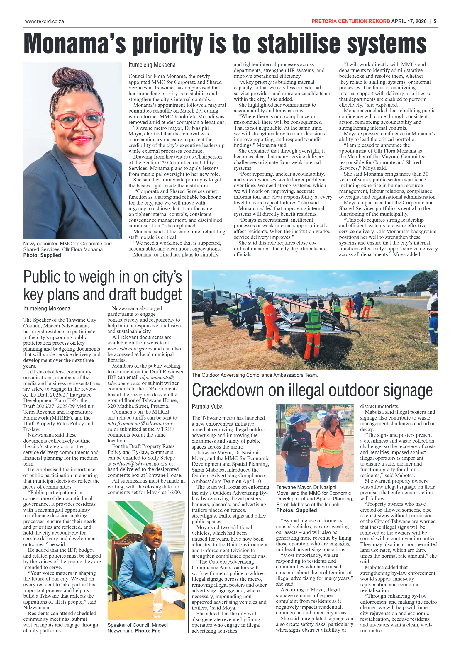 Rekord Centurion 17 April 2026 page 5