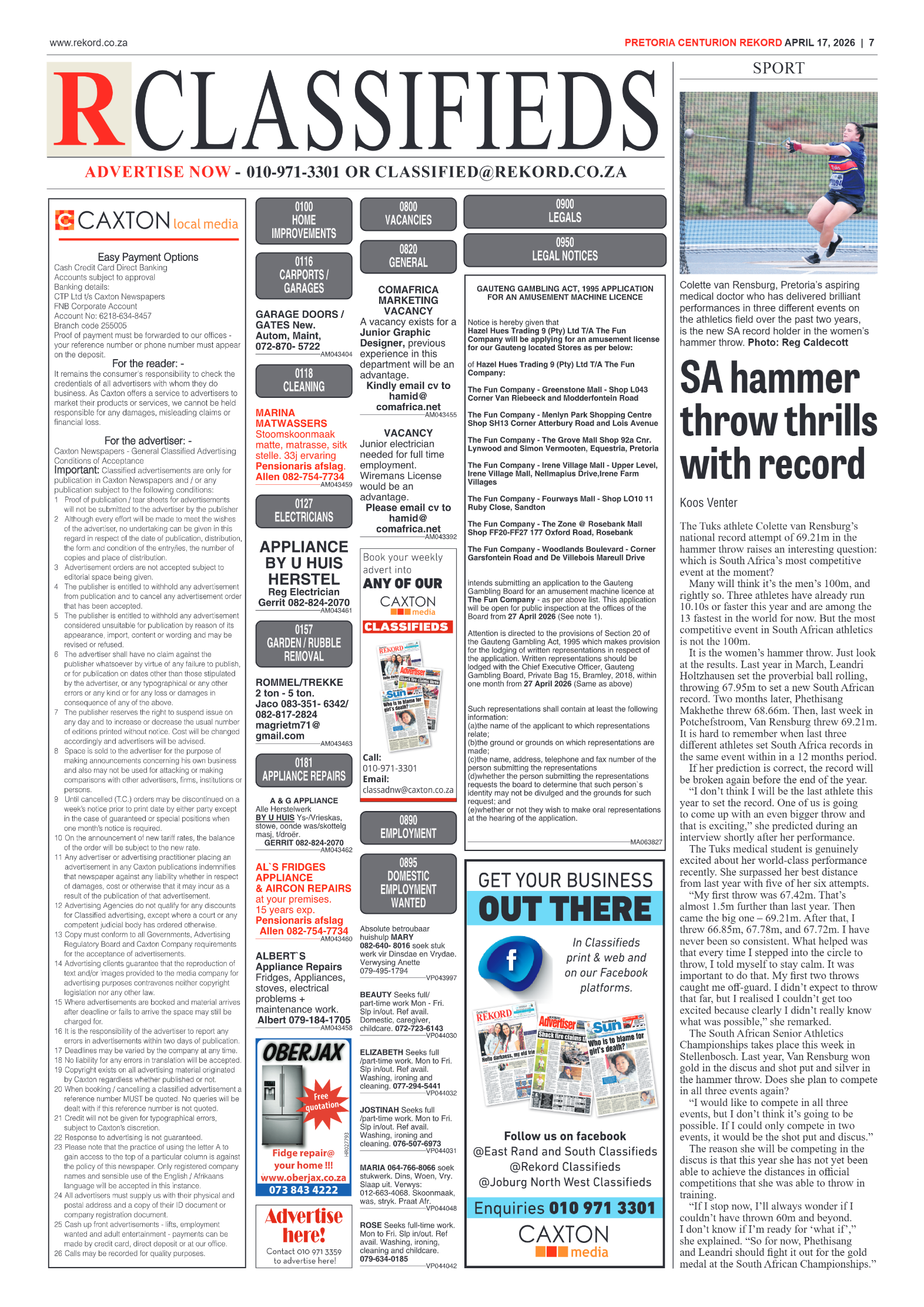 Rekord Centurion 17 April 2026 page 7