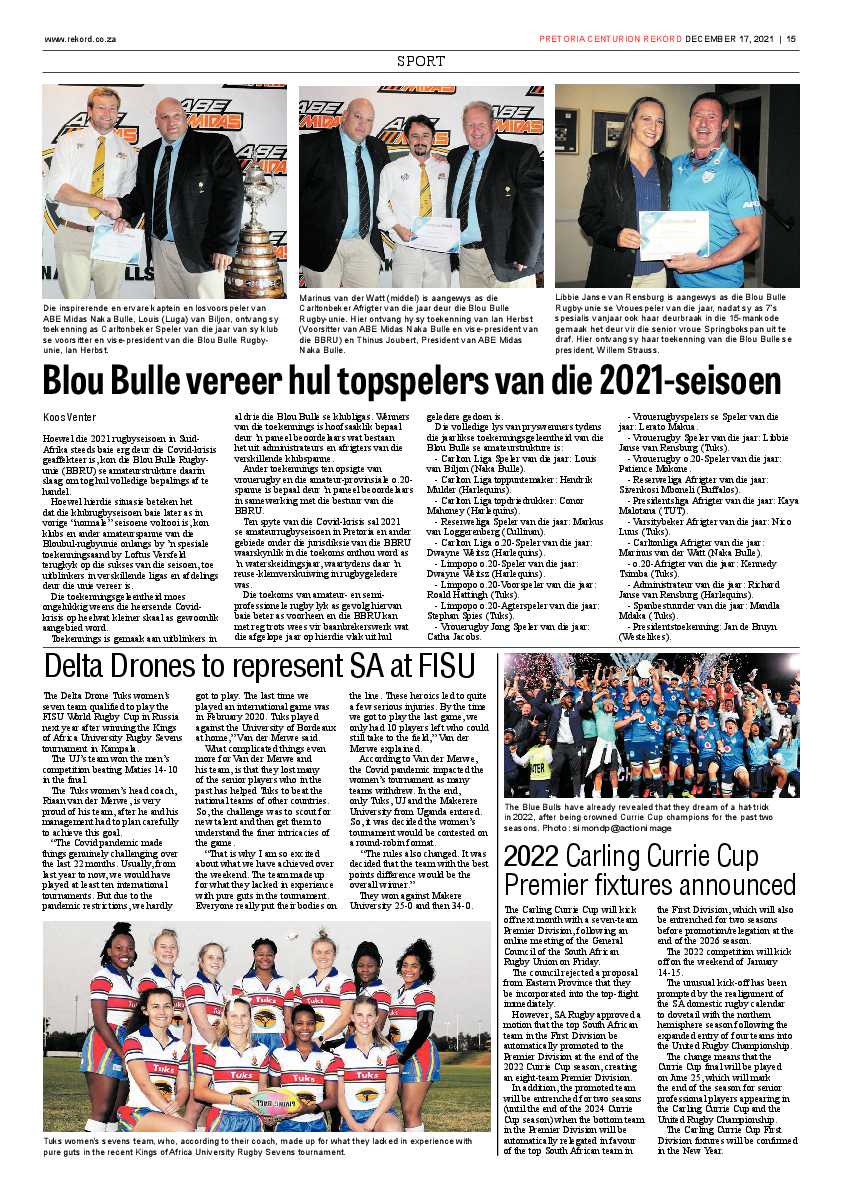 Rekord Centurion 17 December 2021 page 15