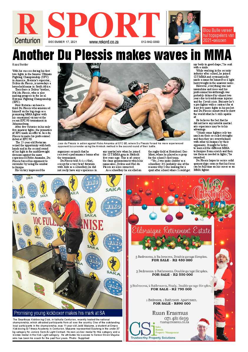 Rekord Centurion 17 December 2021 page 16