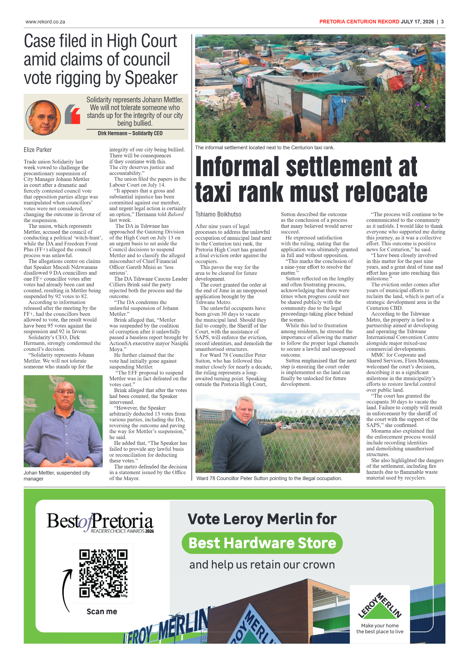 Rekord Centurion 17 July 2026 page 3