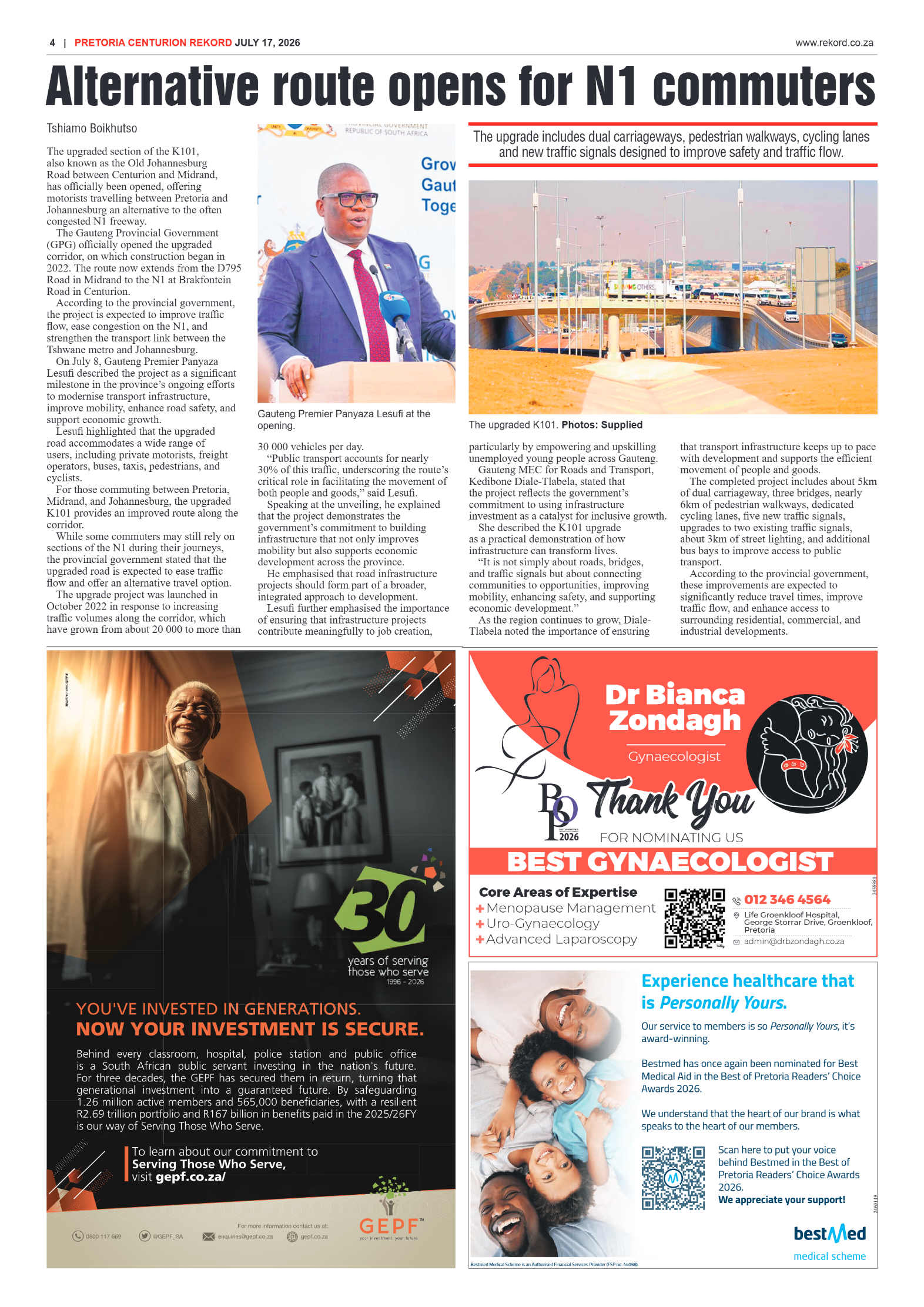 Rekord Centurion 17 July 2026 page 4