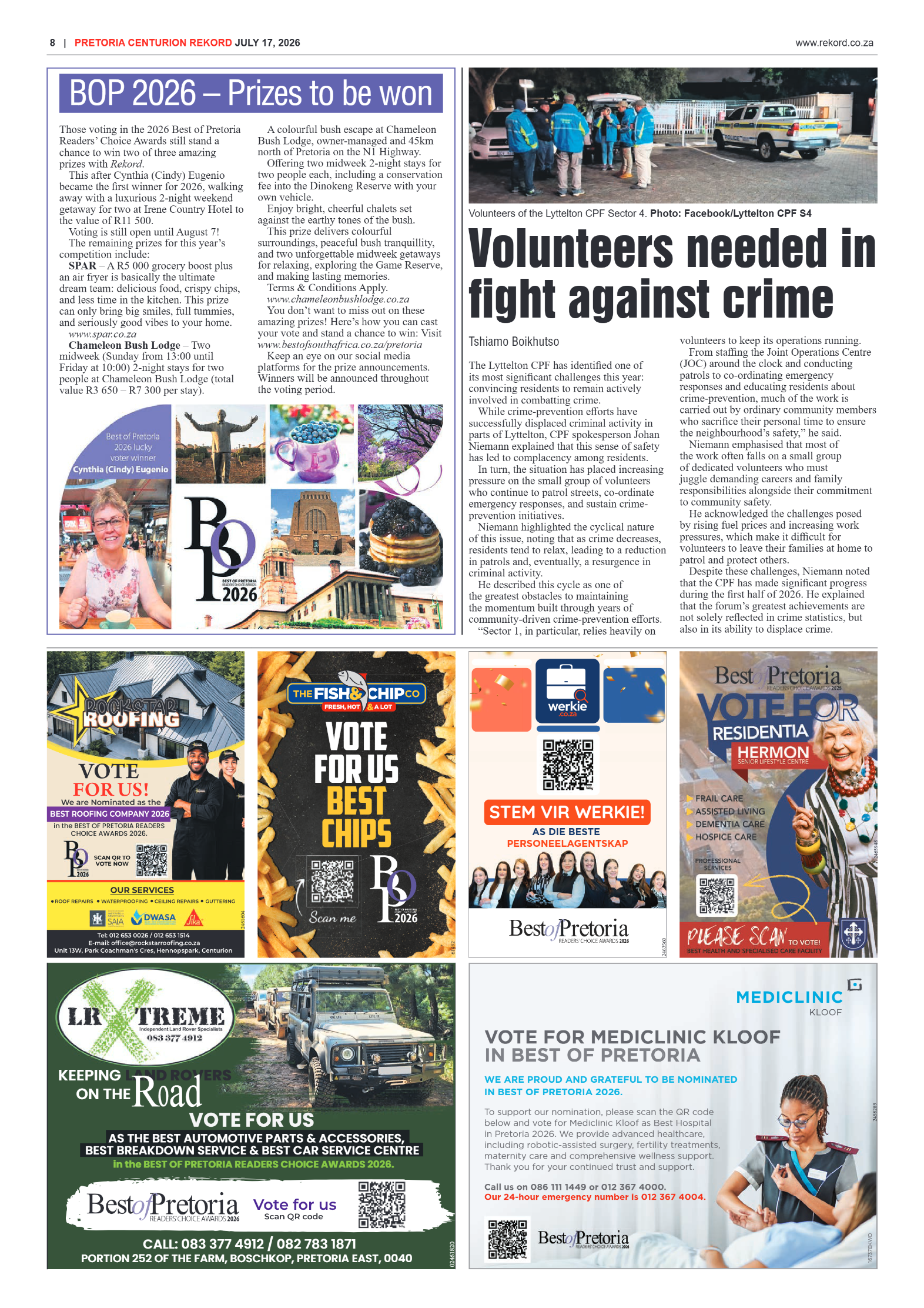 Rekord Centurion 17 July 2026 page 8