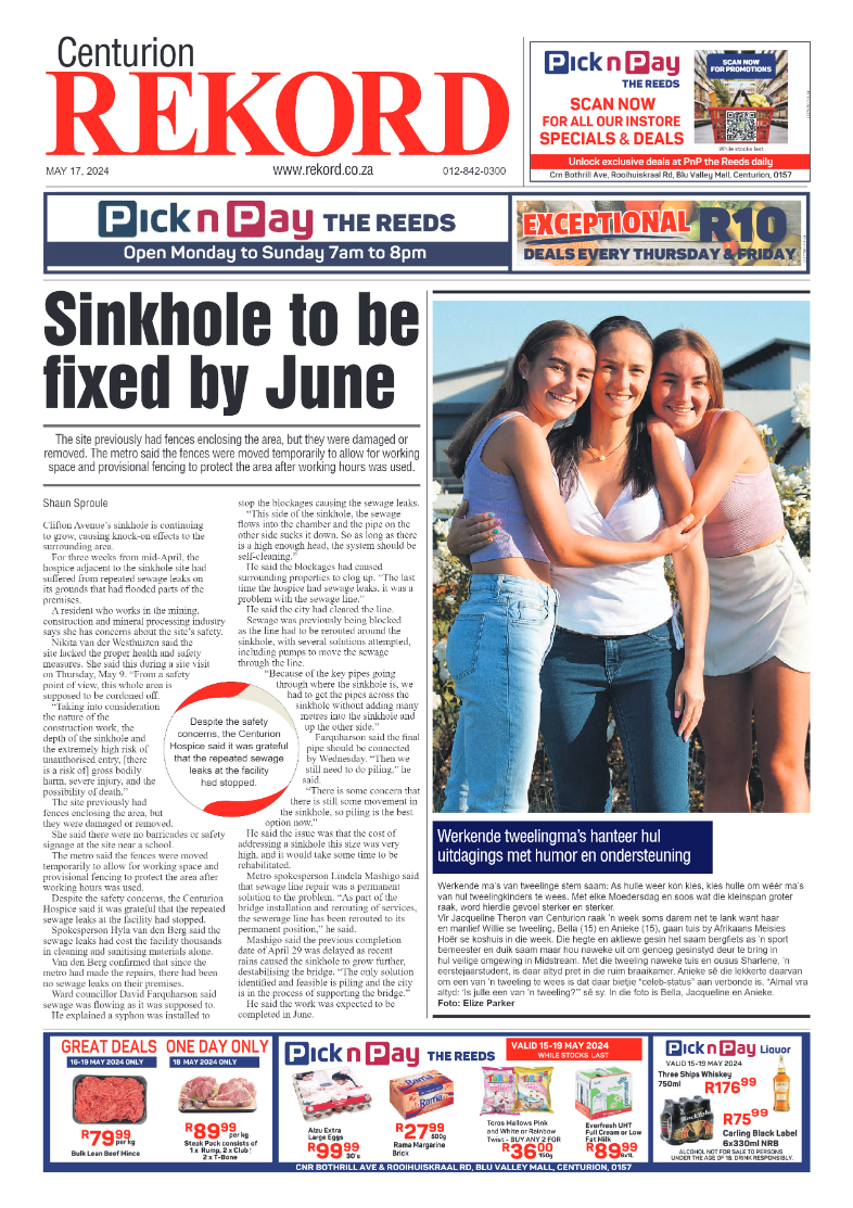 Rekord Centurion 17 May 2024 page 1