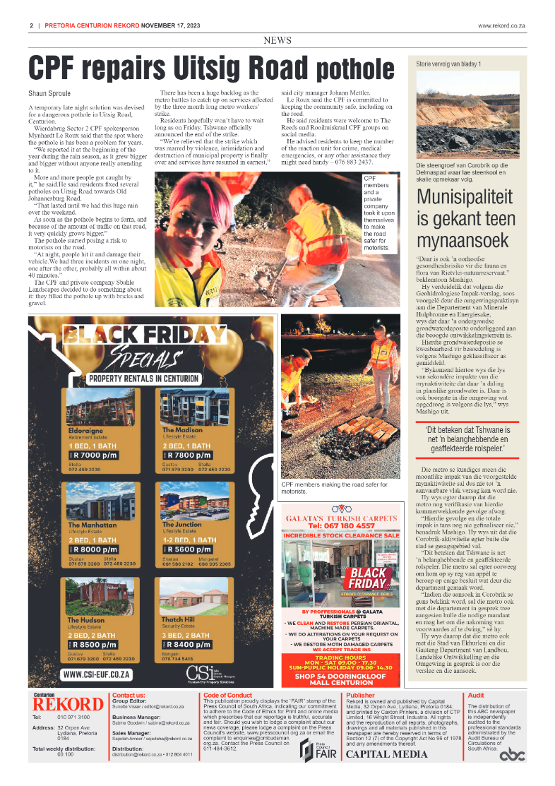 Rekord Centurion 17 November 2023 page 2