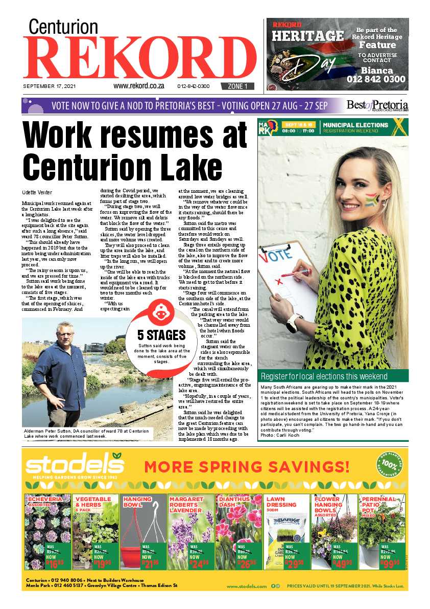 Rekord Centurion 17 September 2021 page 1