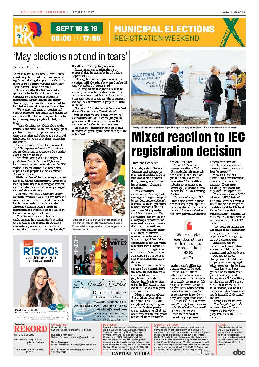 Rekord Centurion 17 September 2021 page 2