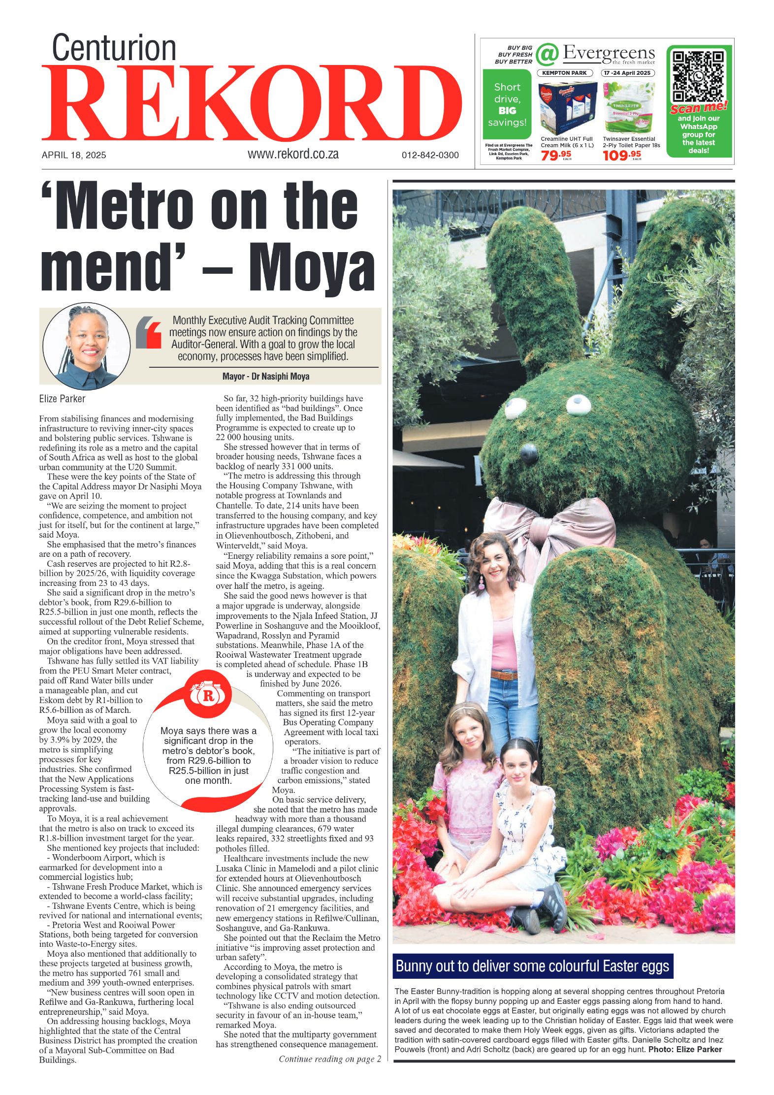 Rekord Centurion 18 April 2025 page 1