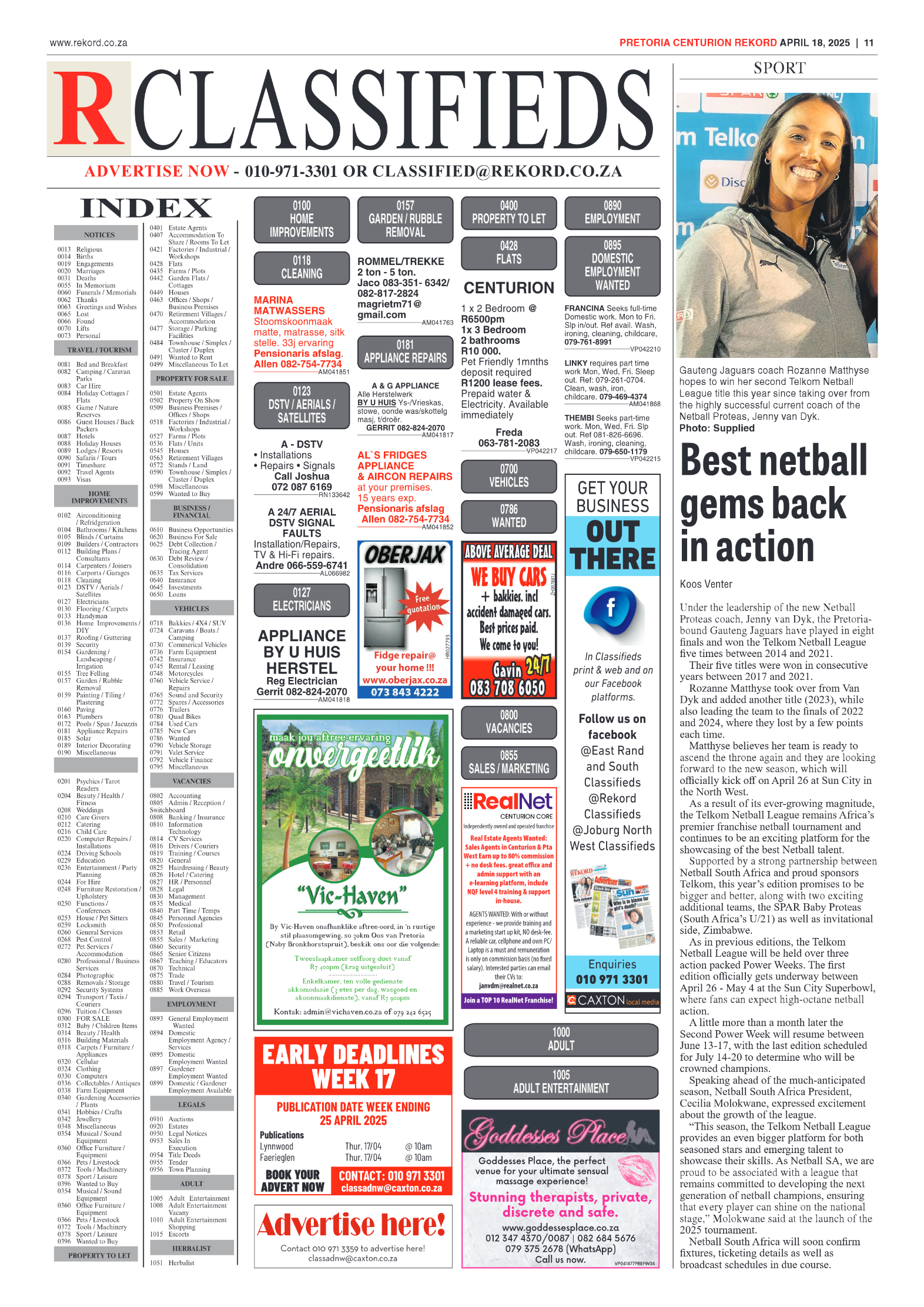 Rekord Centurion 18 April 2025 page 11