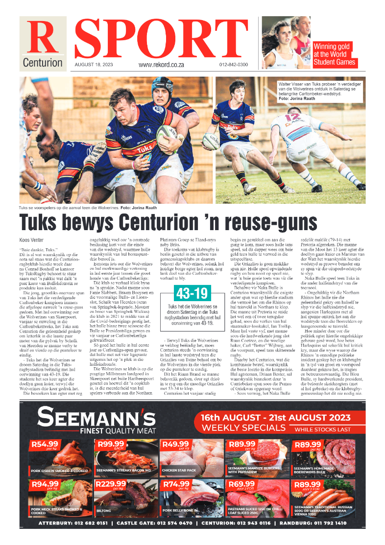 Rekord Centurion 18 August 2023 page 8