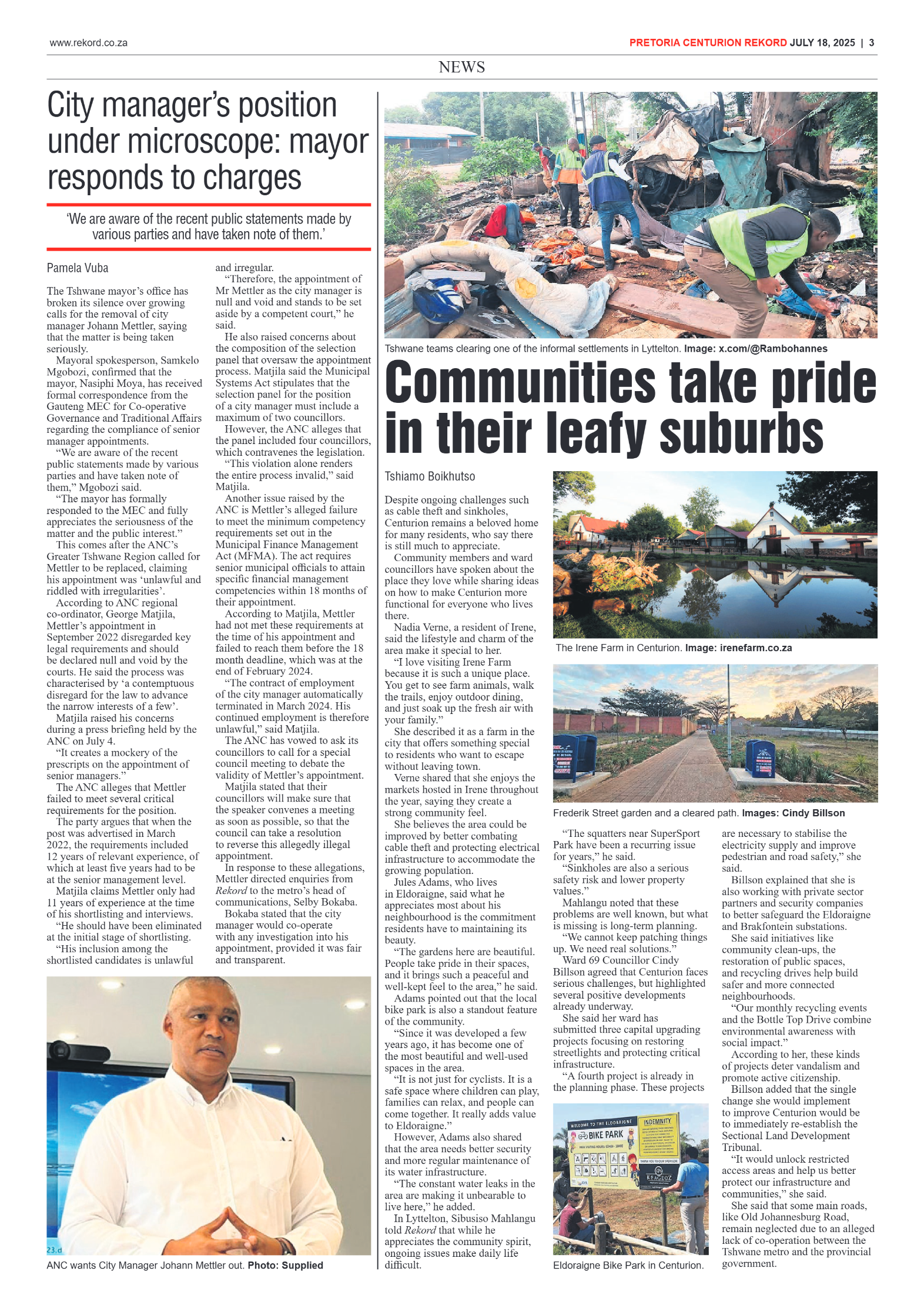 Rekord Centurion 18 July 2025 page 3