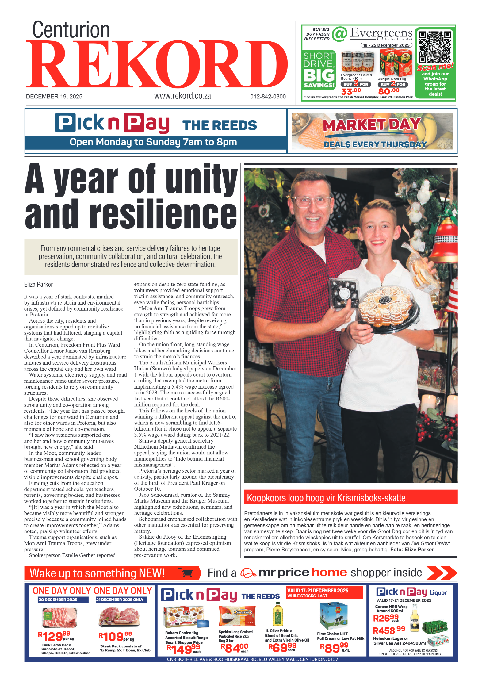 Rekord Centurion 19 December 2025 page 1