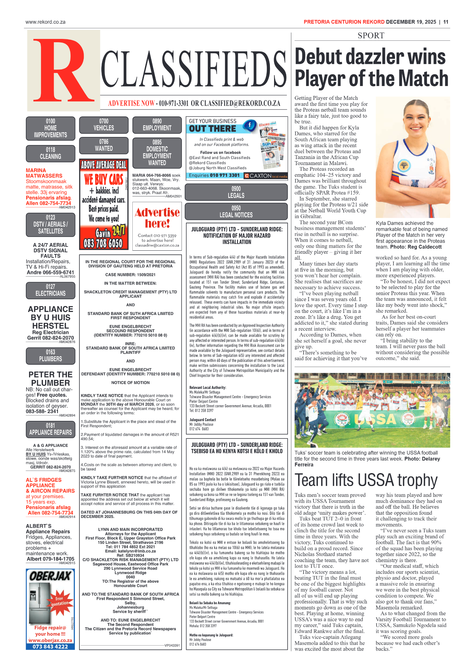 Rekord Centurion 19 December 2025 page 7