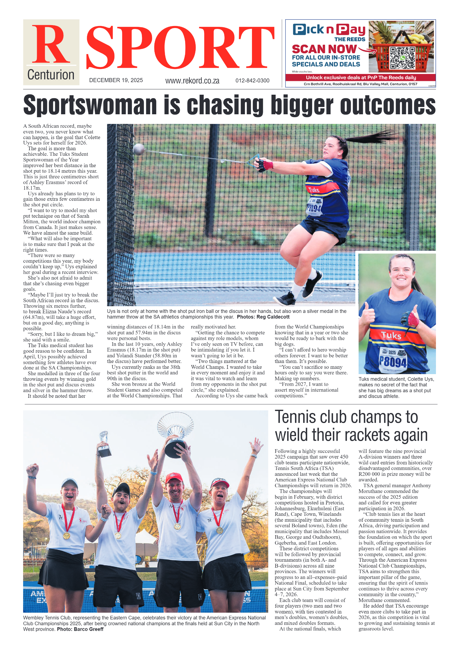 Rekord Centurion 19 December 2025 page 8