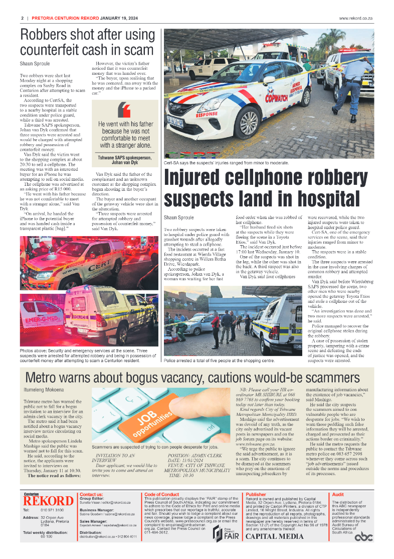 Rekord Centurion 19 January 2024 page 2