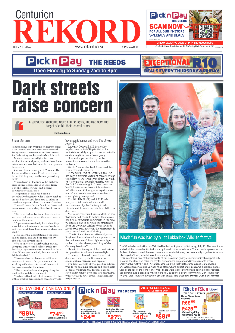 Rekord Centurion 19 July 2024 page 1
