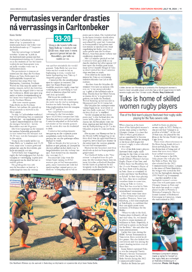 Rekord Centurion 19 July 2024 page 11