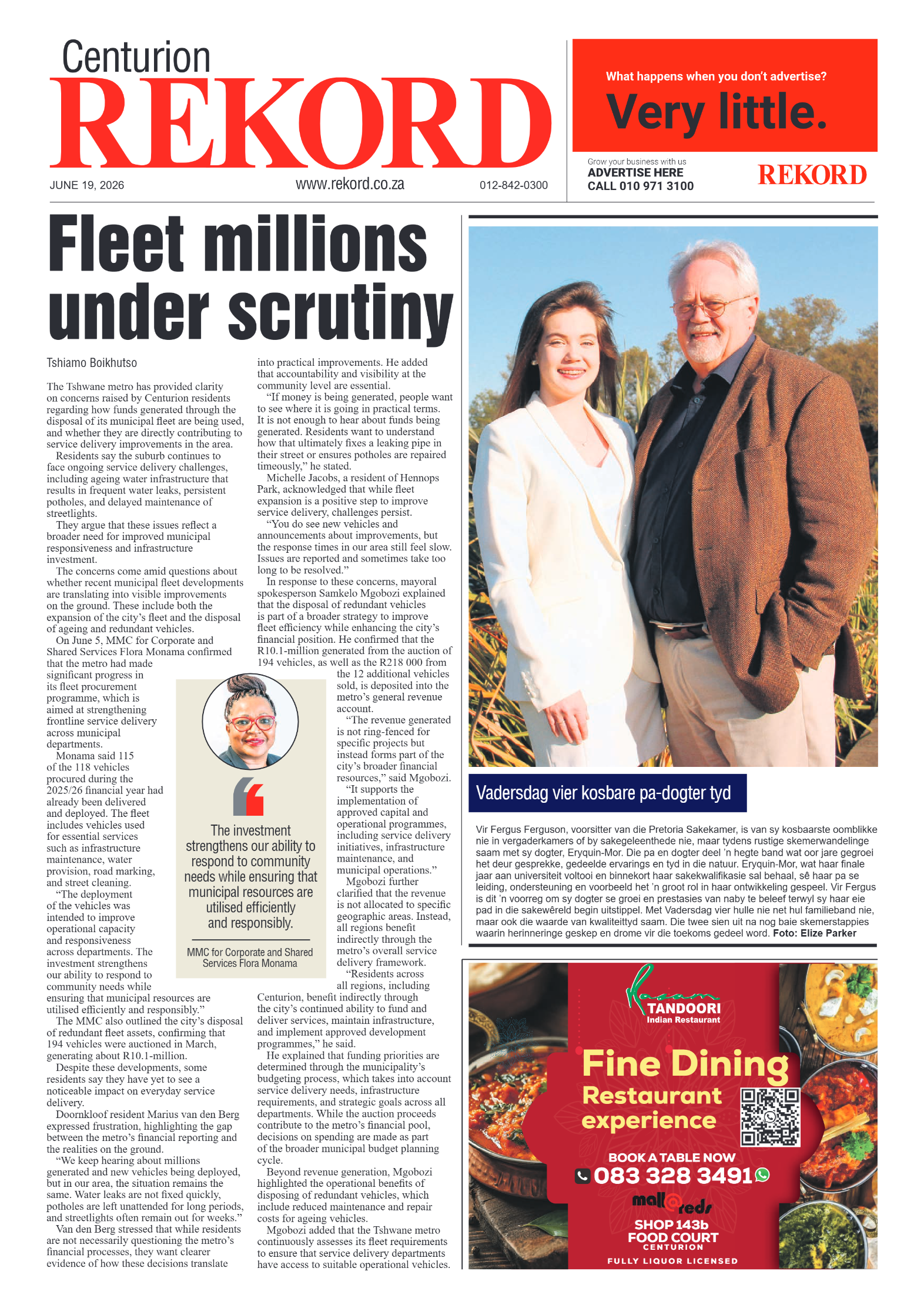 Rekord Centurion 19 June 2026 page 1
