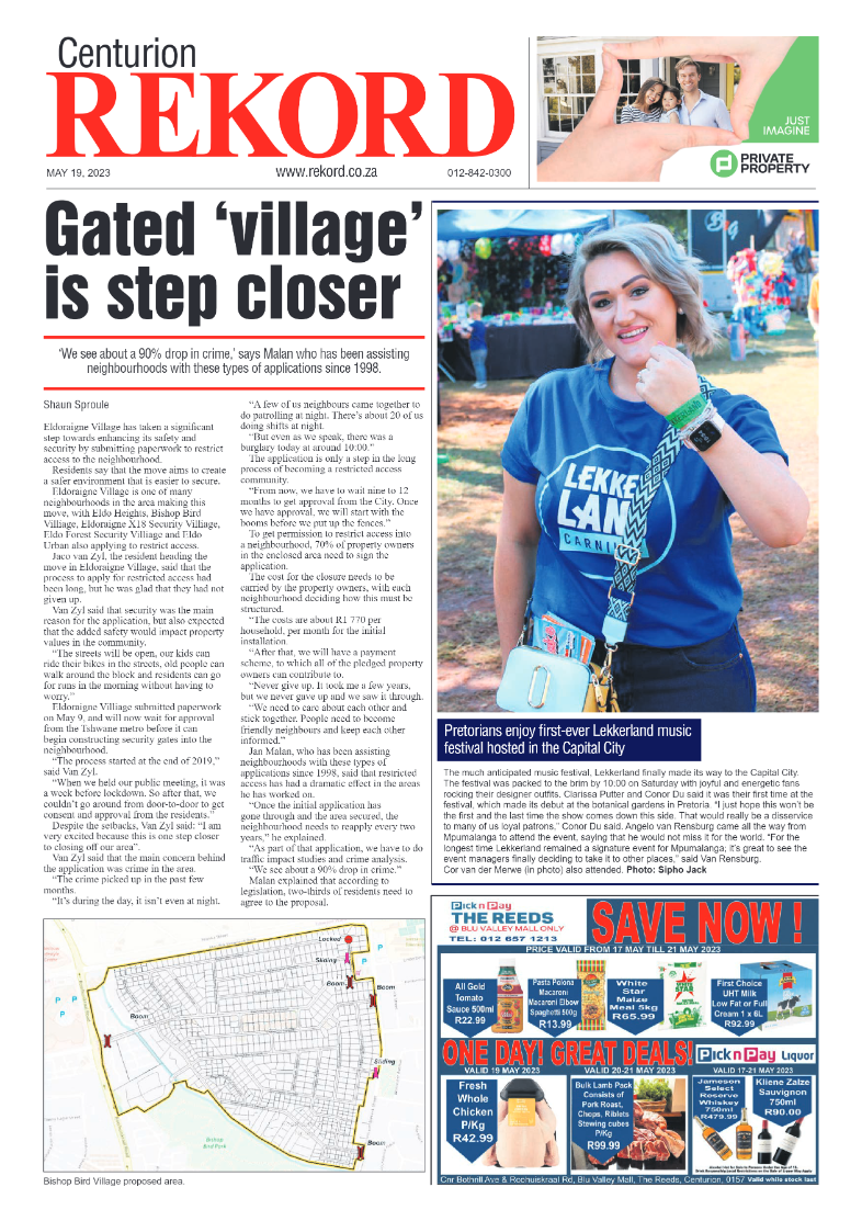 Rekord Centurion 19 May 2023 page 1