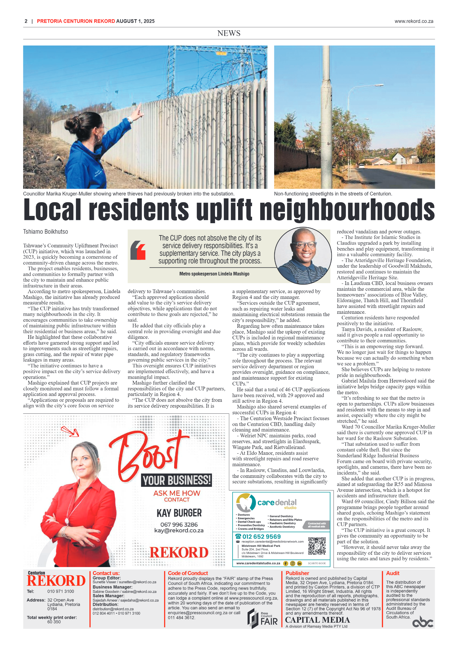 Rekord Centurion 1 August 2025 page 2