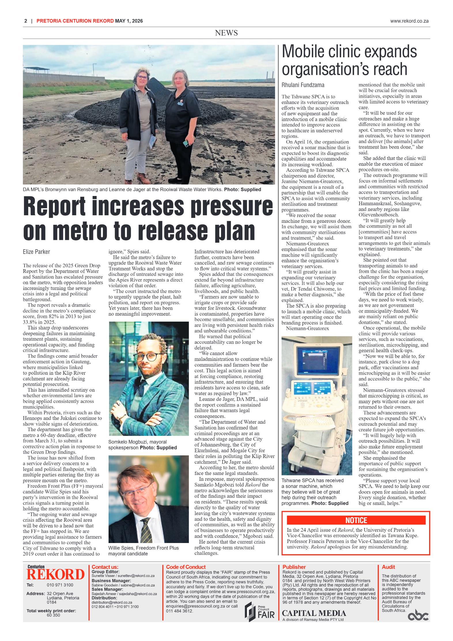 Rekord Centurion 1 May 2026 page 2