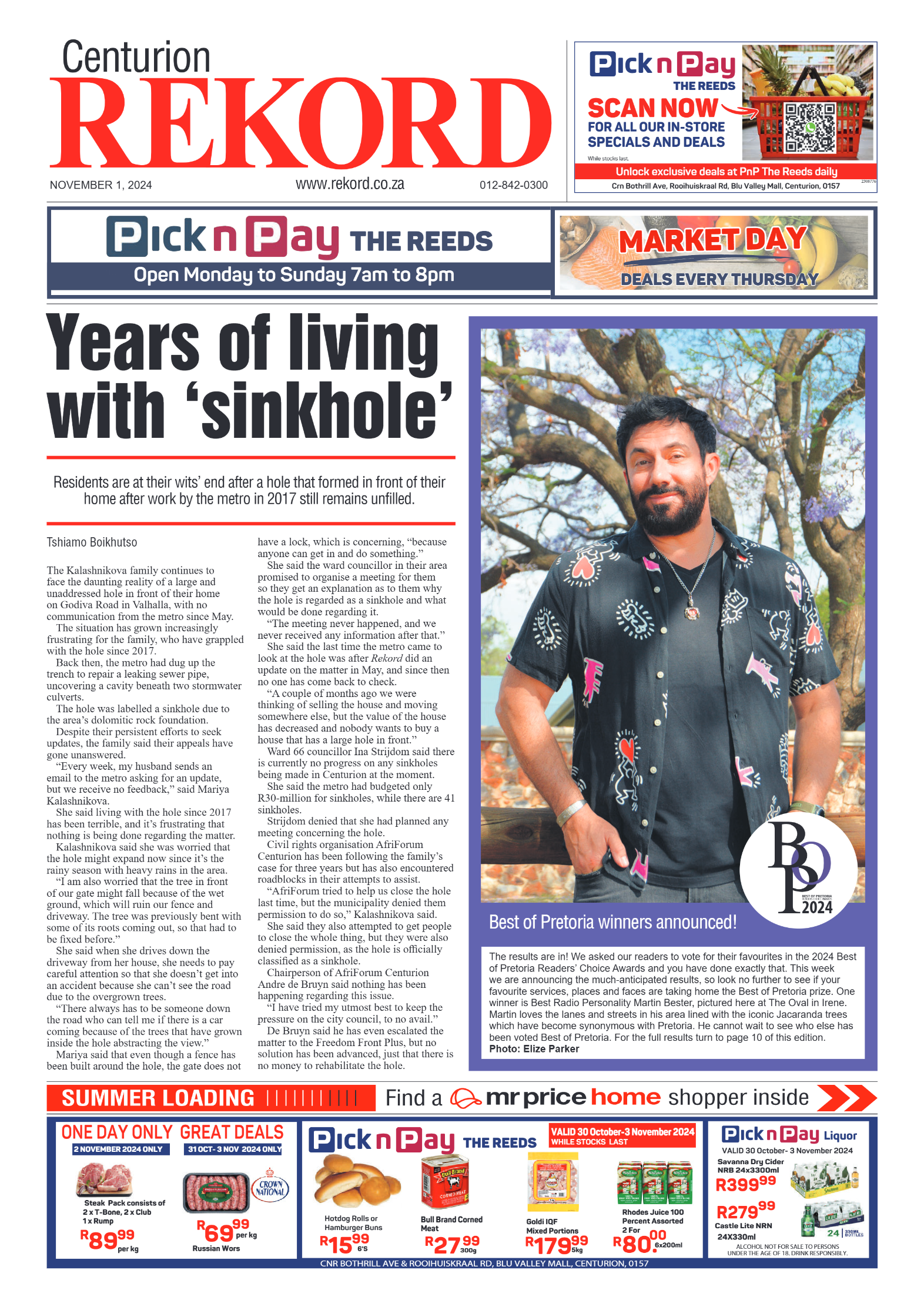 Rekord Centurion 1 November 2024 page 1