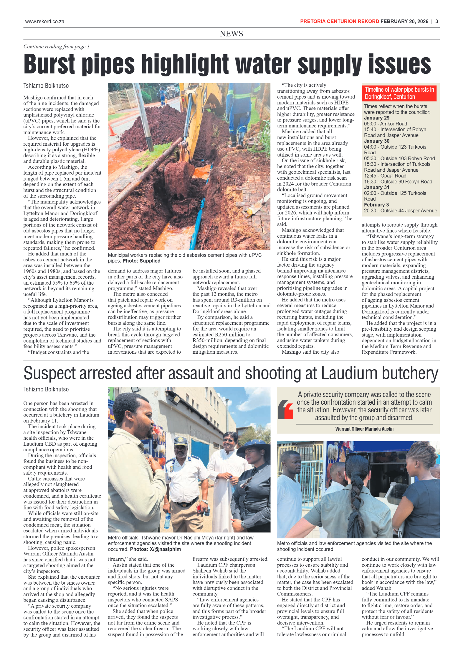 Rekord Centurion 20 February 2026 page 3