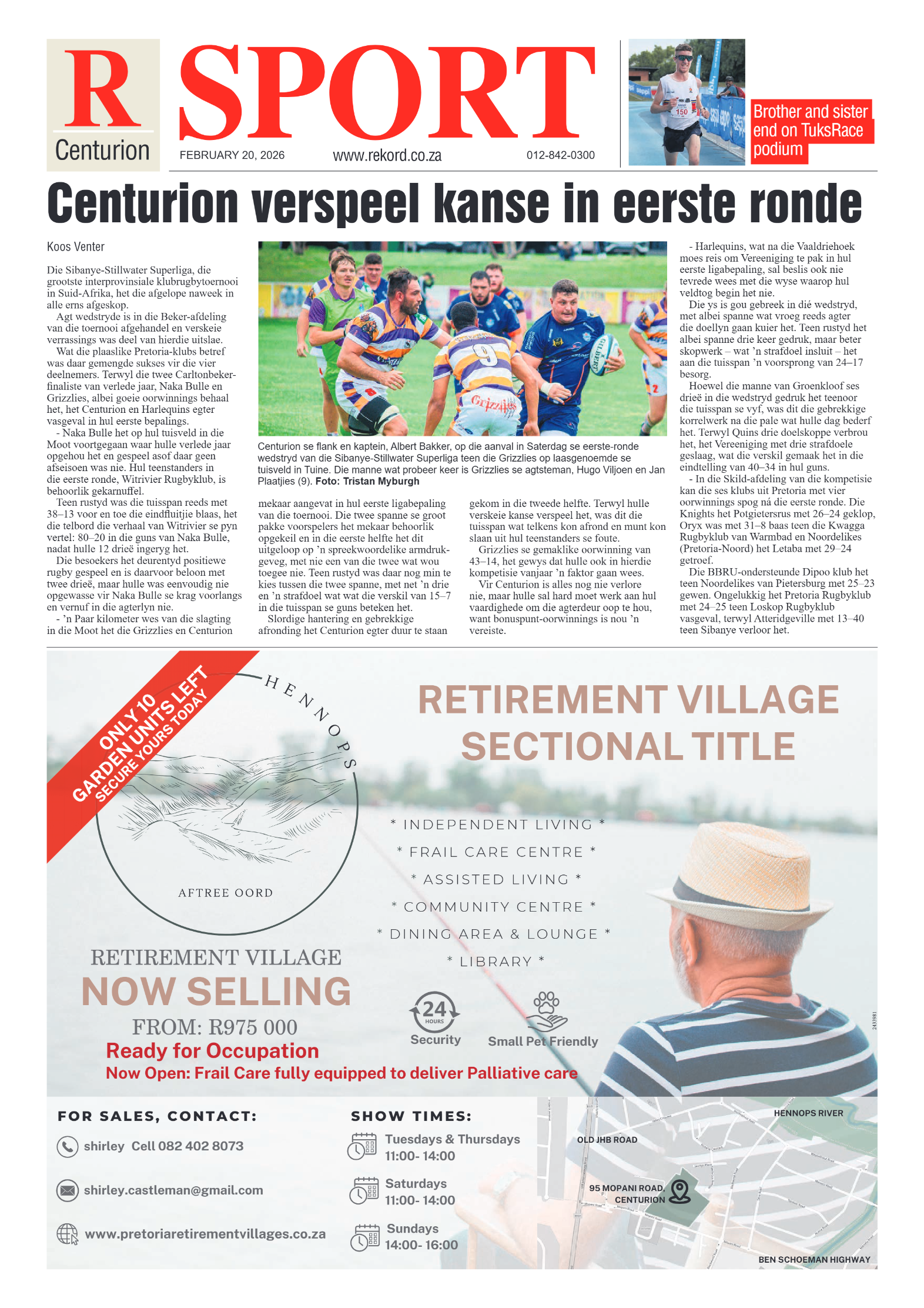 Rekord Centurion 20 February 2026 page 8