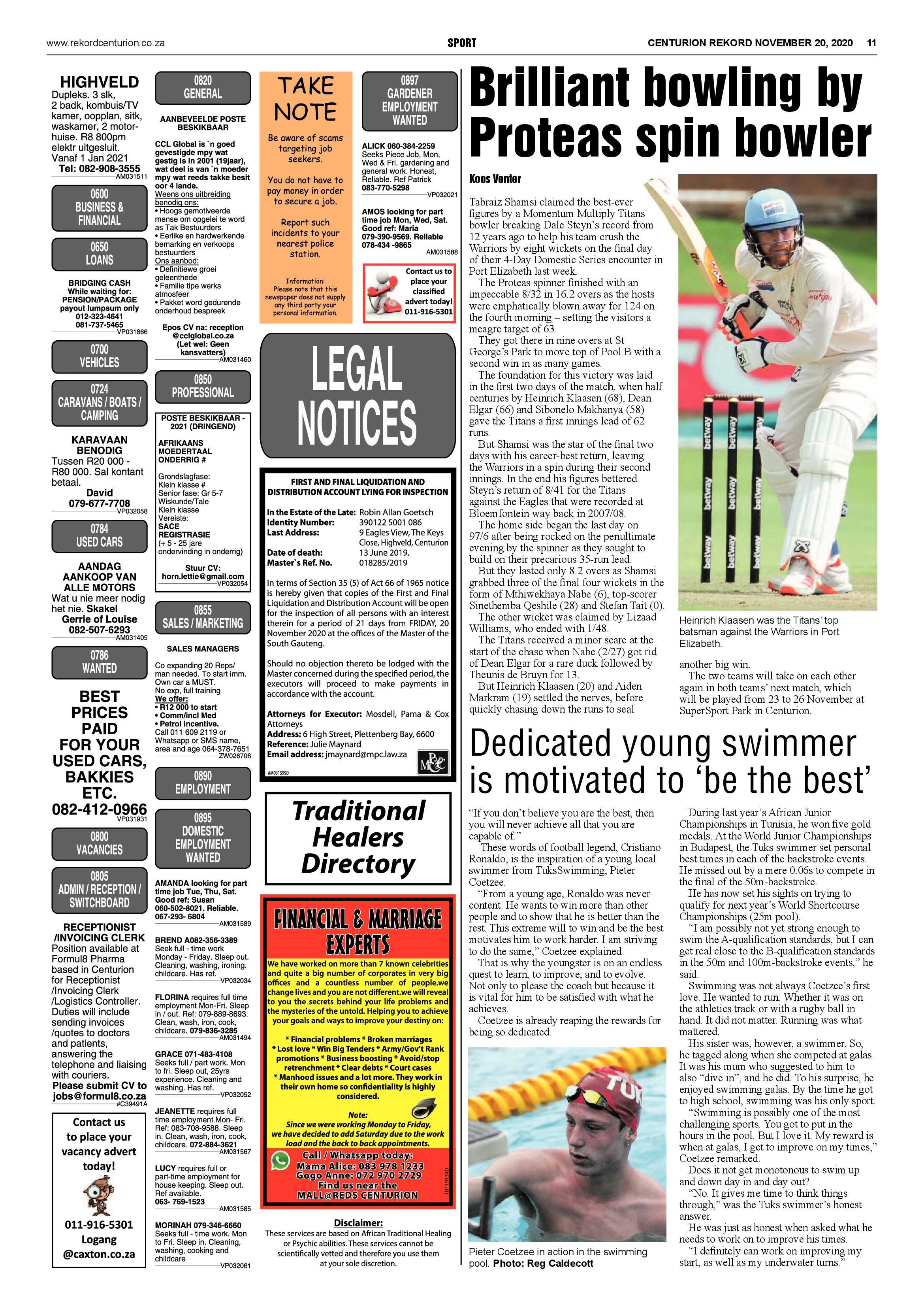 Rekord Centurion 20 November 2020 page 11