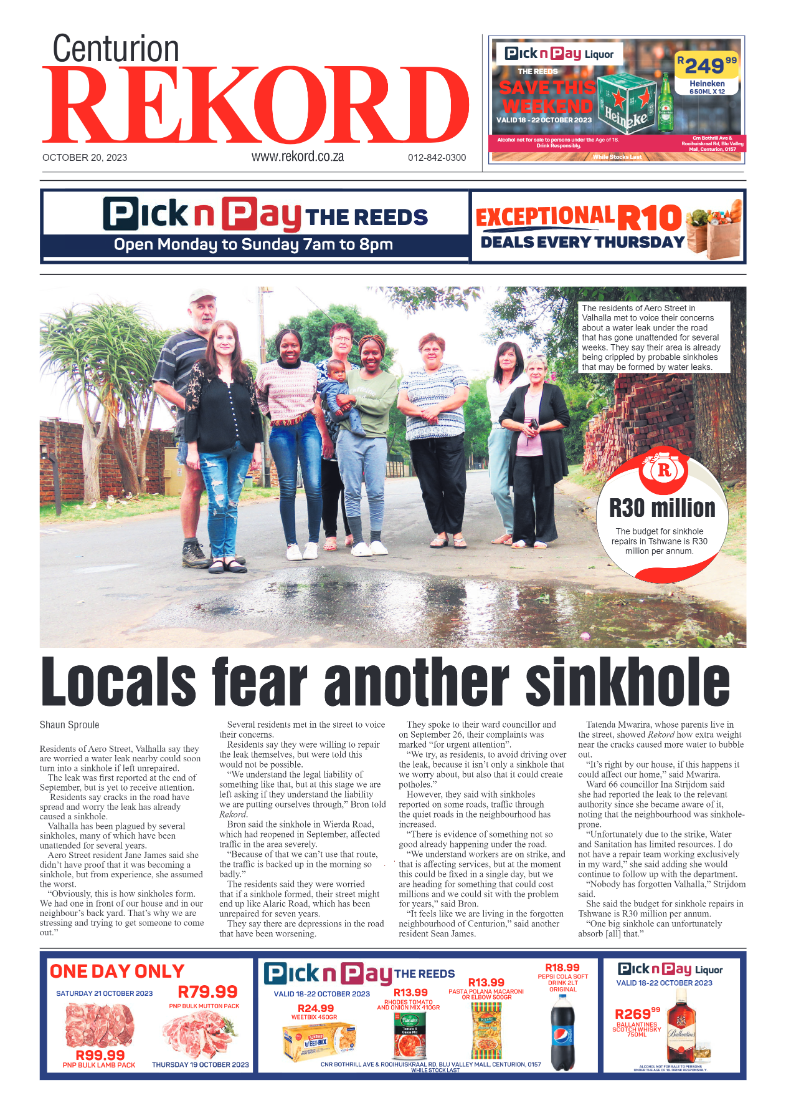 Rekord Centurion 20 October 2023 page 1