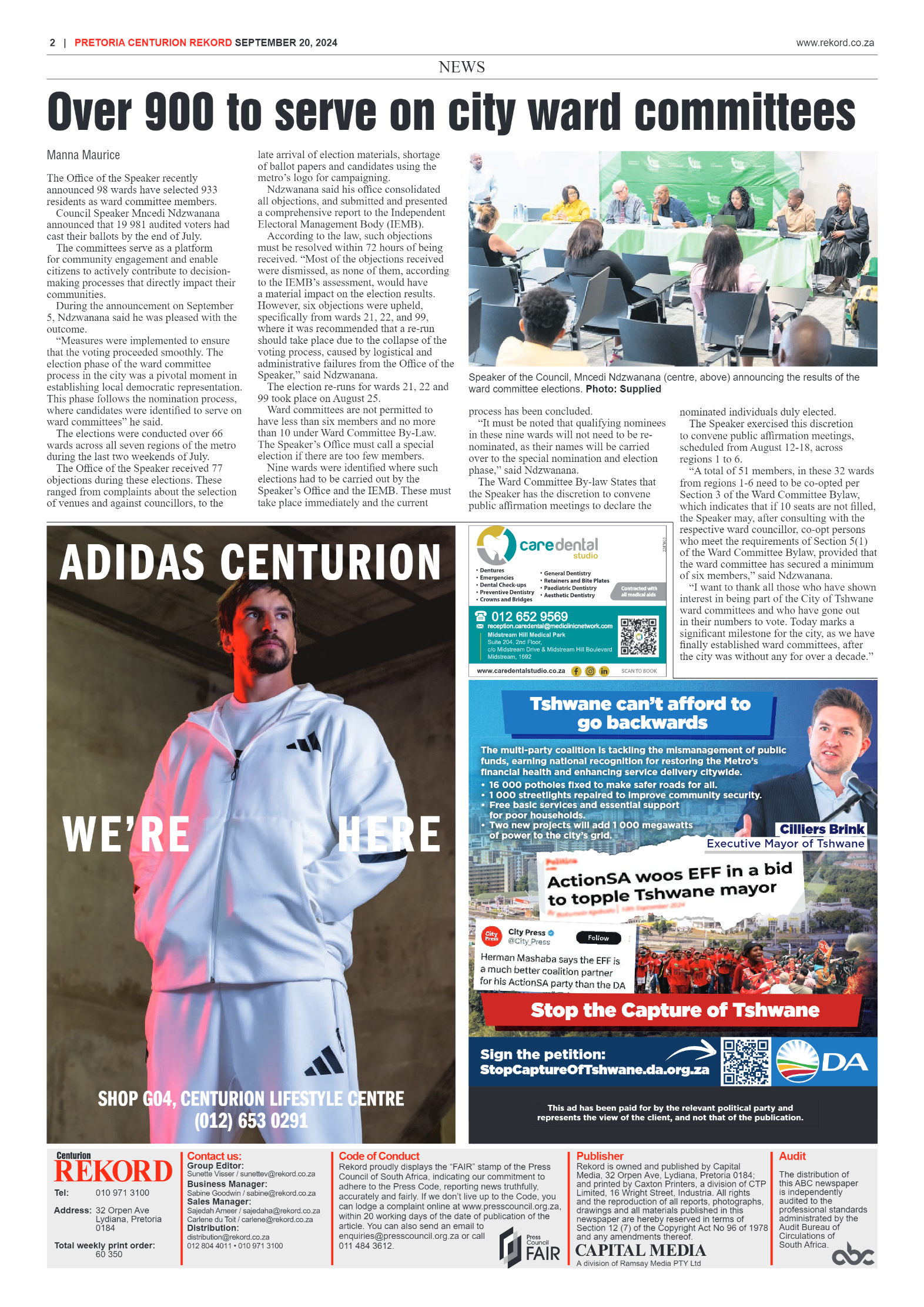 Rekord Centurion 20 September 2024 page 2