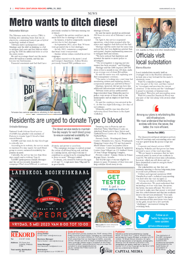 Rekord Centurion 21 April 2023 page 2