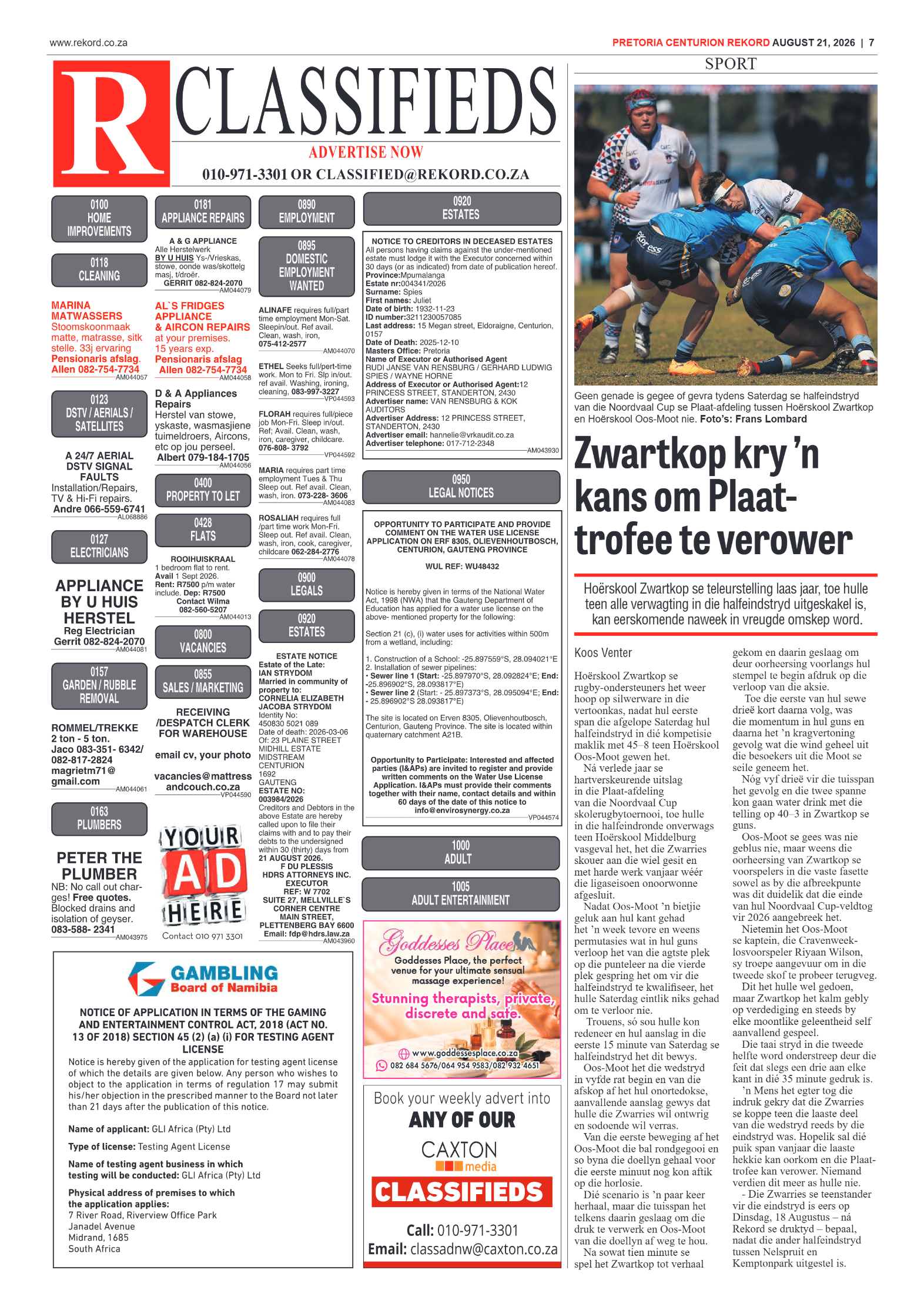 Rekord Centurion 21 August 2026 page 7