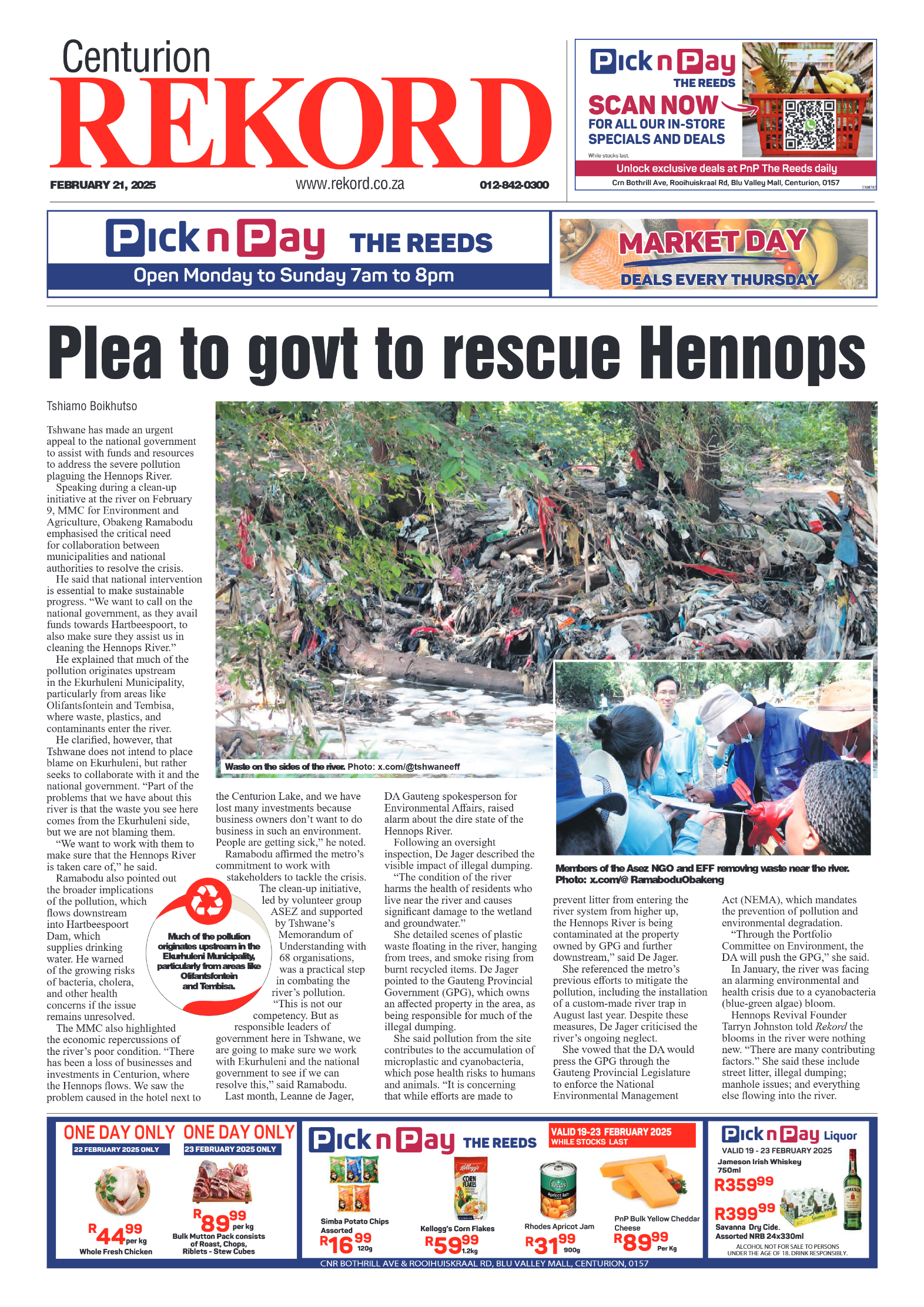 Rekord Centurion 21 February 2025 page 1